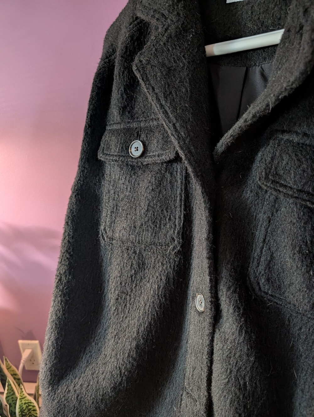 Black Wool Shacket